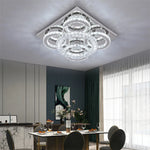 Crystal LED Ceiling Chandelier: Elegant 3-Side Nordic Indoor Light for Living Room