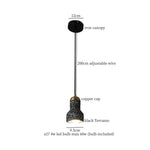 Wabi Sabi LED Pendant Lights Fixture Terrazzo Hanging Lamp Lighting