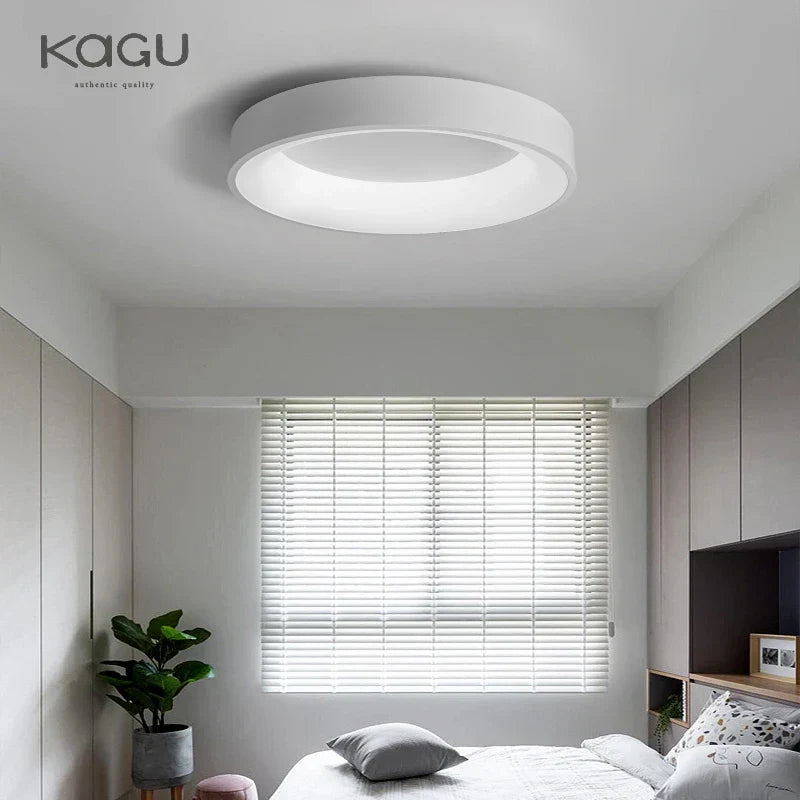 LED Ceiling Lights: White Grey Modern Design, Dimmable for Living Room Bedroom Dining