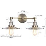 Afralia™ Dual Head LED Wall Light Pink Industrial Bedside Lamp