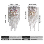 LED Crystal Sconce Wall Lamp: Modern Luxury Lighting for Living Room, Bedroom, and Corridor.