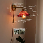 Japanese Style LED Glass Copper Wall Lamp Sconce for Restaurant, Bar, Bedroom, Bathroom