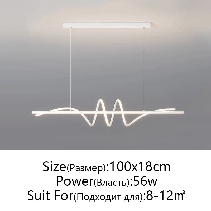 Modern Black LED Pendant Lights for Living Room, Dining Table, Kitchen, Office and Ceiling