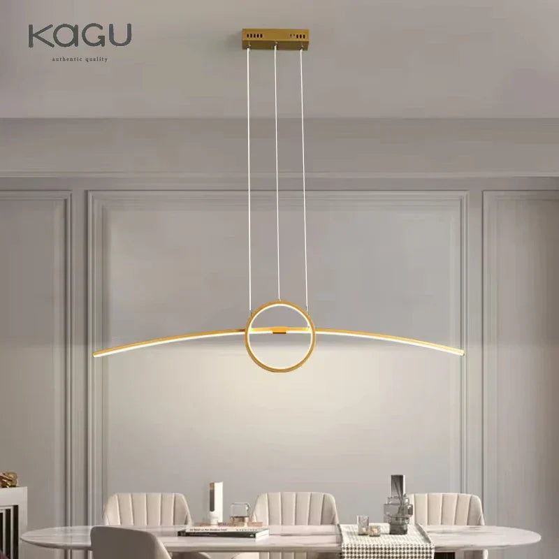 LED Ceiling Chandelier: Modern Minimalist Kitchen Dining Table Lighting