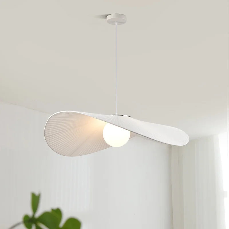 Nordic White/Black Fabric Chandelier Glass Shades Pendant Lamp