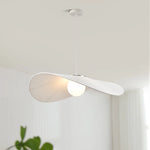 Nordic White/Black Fabric Chandelier Glass Shades Pendant Lamp