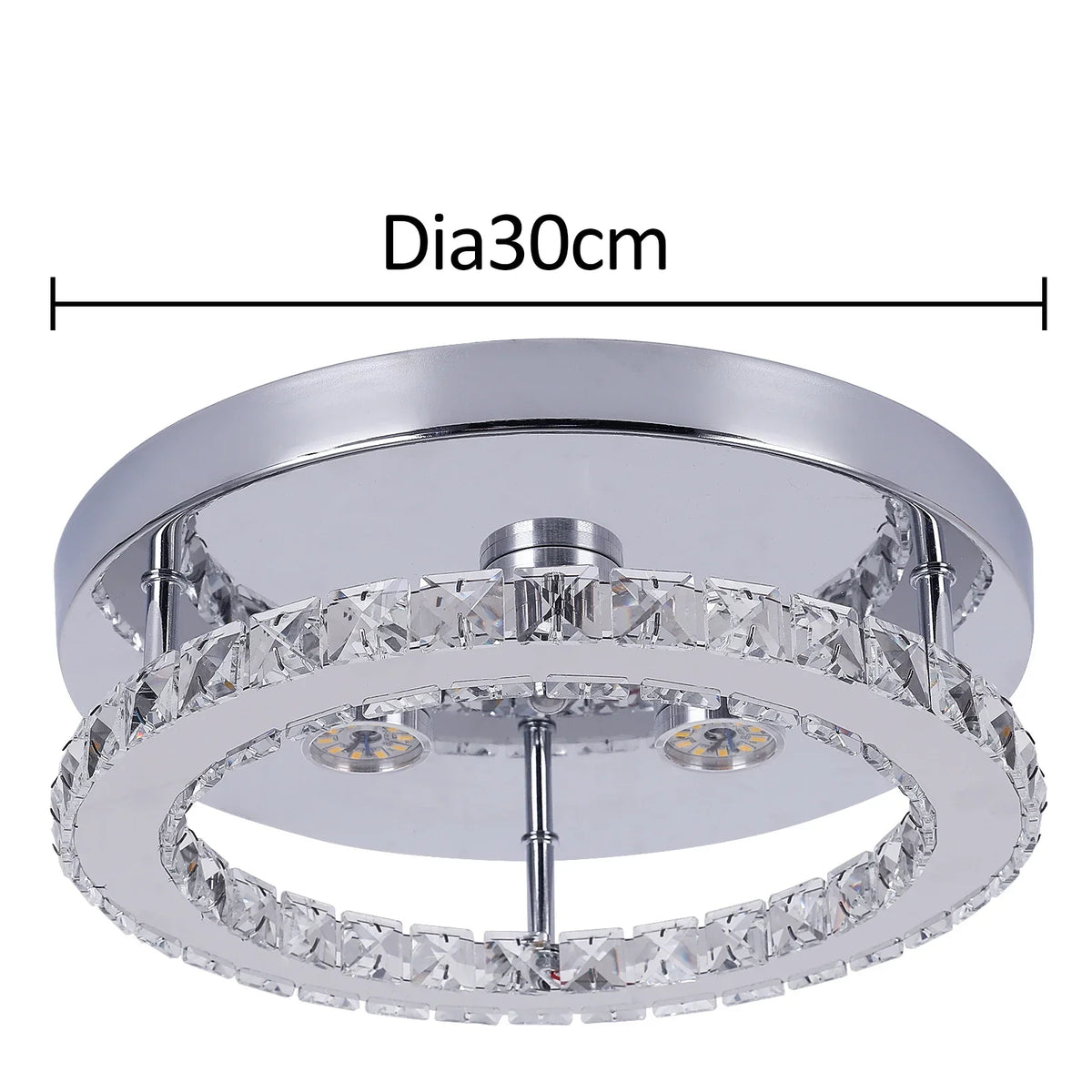 Crystal Ceiling Lamp Smart LED Chandelier Remote Control Hanging Decor