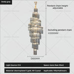 Crystal Chandelier for Penthouse Villa Living Room - Modern Light Luxury Design
