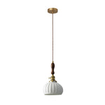 Wood Handle LED Pendant Lights Japanese Vintage Style Bar Bedroom Living Room HangLamp