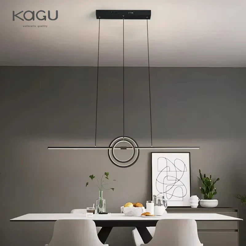 LED Ceiling Chandelier: Modern Minimalist Kitchen Dining Table Lighting