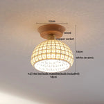 Wood Glass LED Ceiling Lamp Modern Plafondlamp for Home Restaurant Living Room