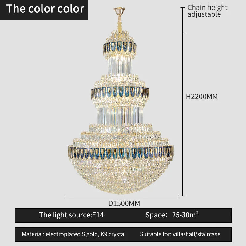 Crystal Chandelier: Luxury Lighting for Villa, Hotel, Office & Exhibitions