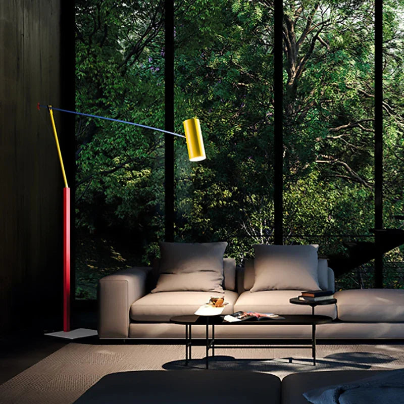 Rainbow Metal Floor Lamp - Height Adjustable, Rotating Joint for Bedroom and Children's Room