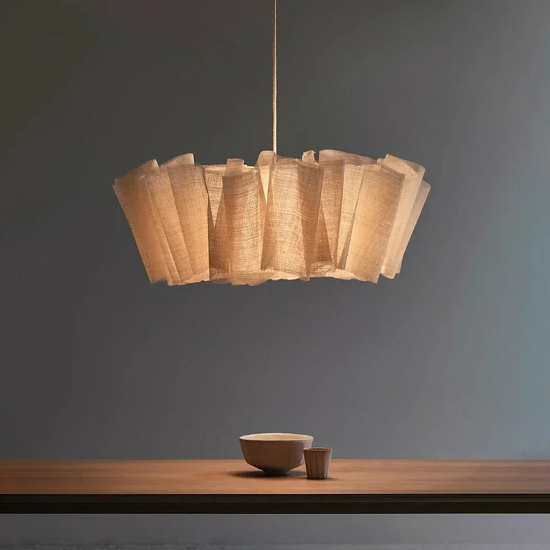 Wabi Sabi Handmade Fabric Led Chandelier for B&B Indoor Lighting