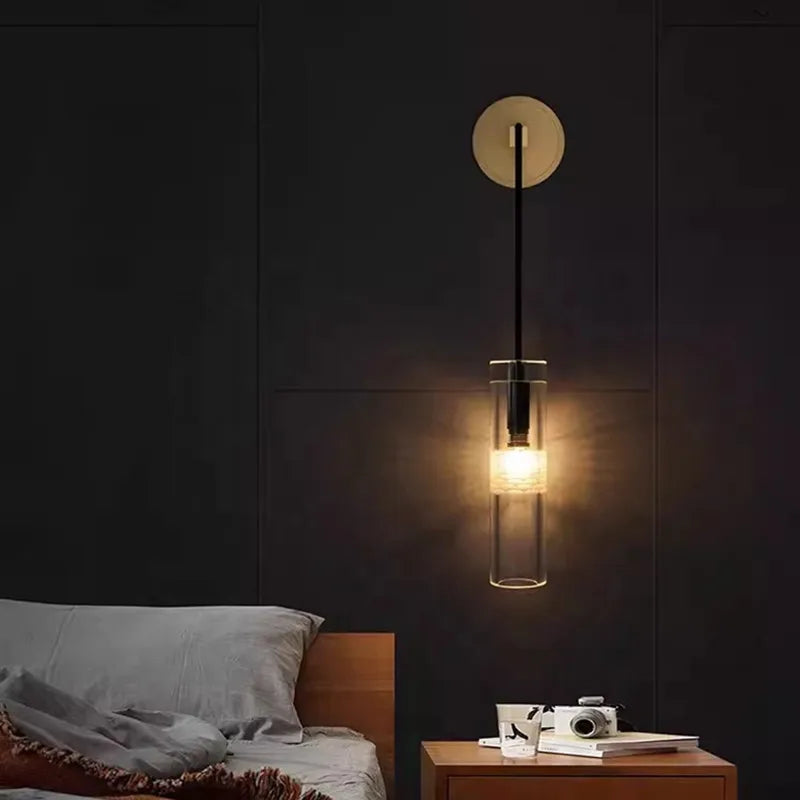 Golden Glass Wall Lamp: Luxury Post-modern Wall Sconces for Hotel Villa, Living Room, Aisle