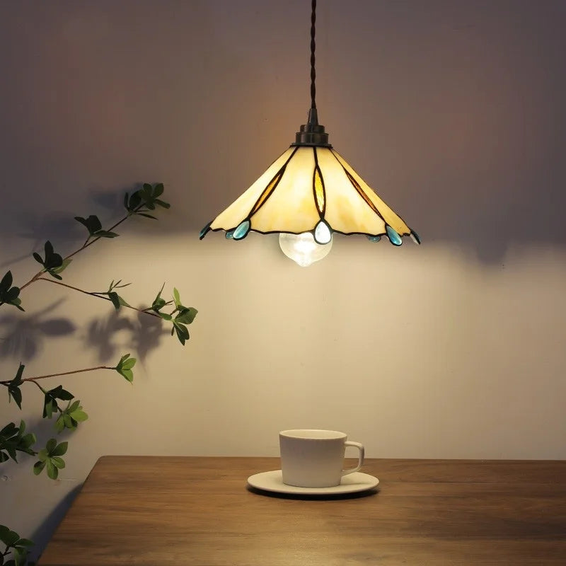 Glass Copper LED Pendant Lamp for Dining Room, Nordic Modern Hanging Light Fixtures