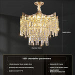Tassel Crystal Chandelier: Postmodern Luxury Lamp for Living Room, Bedroom, and Restaurant
