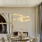 Crystal LED Pendant Lights Remote Control Dimmable Suspension Lamp