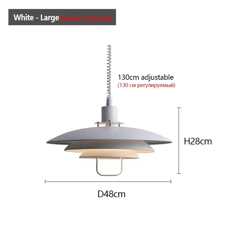 Primus Pendant Lamp: Telescopic Adjustable Hanging Light for Modern Design Interiors