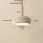 Yellow Travertine Stone LED Pendant Lamp for Kitchen, Living Room, Bedroom