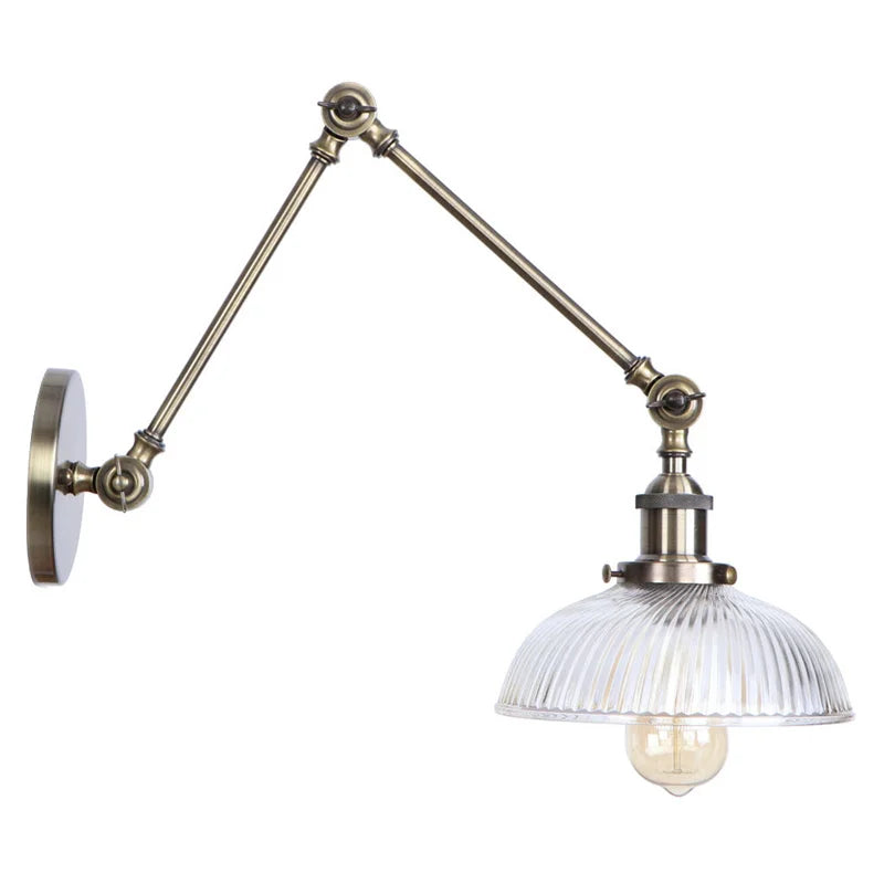 Vintage Loft Glass Swing Arm Wall Lamps