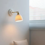 Afralia™ Ceramic Wall Sconce Light Copper Arm Nordic Minimalism Bedroom Bathroom Mirror