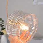 LED Brass Pendant Lamp Modern Clear Glass Dining Light