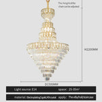 Modern Crystal Loft Chandelier for Luxury Attic Living Room