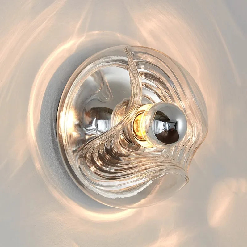 Glass Wall Sconce LED Lamps for Living Room Aisle, Modern Home Decoration Fixture