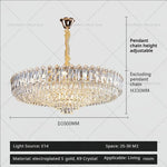 Crystal Chandelier: Luxury French Style Light for Elegant Living Room & Dining Area
