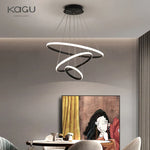 Black Ring LED Pendant Chandelier for Living Room, Dining Room, Kitchen