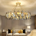 Crystal Chandelier Light: Modern LED Pendant Lamp for Bedroom & Living Room.
