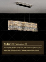 Crystal Luxe Chandelier for Modern Living Room, High-End Restaurant Light