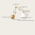 Ceramic LED Wall Lamp with Pull Chain Switch for Stair, Bathroom, Living Room
