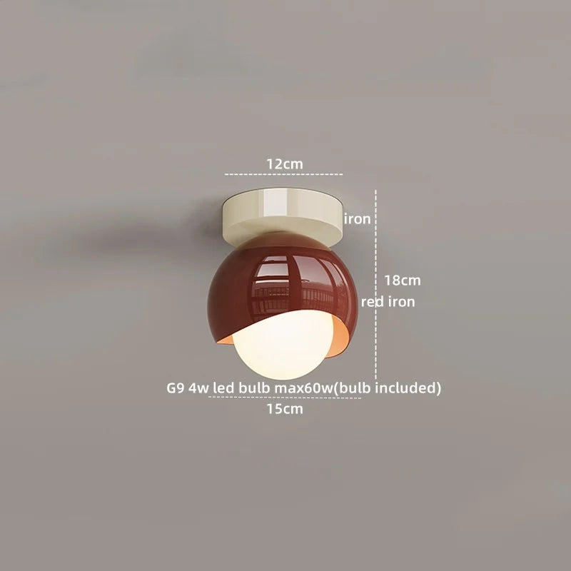 Glass Iron LED Ceiling Lamp Light Fixtures Modern Home Decoration