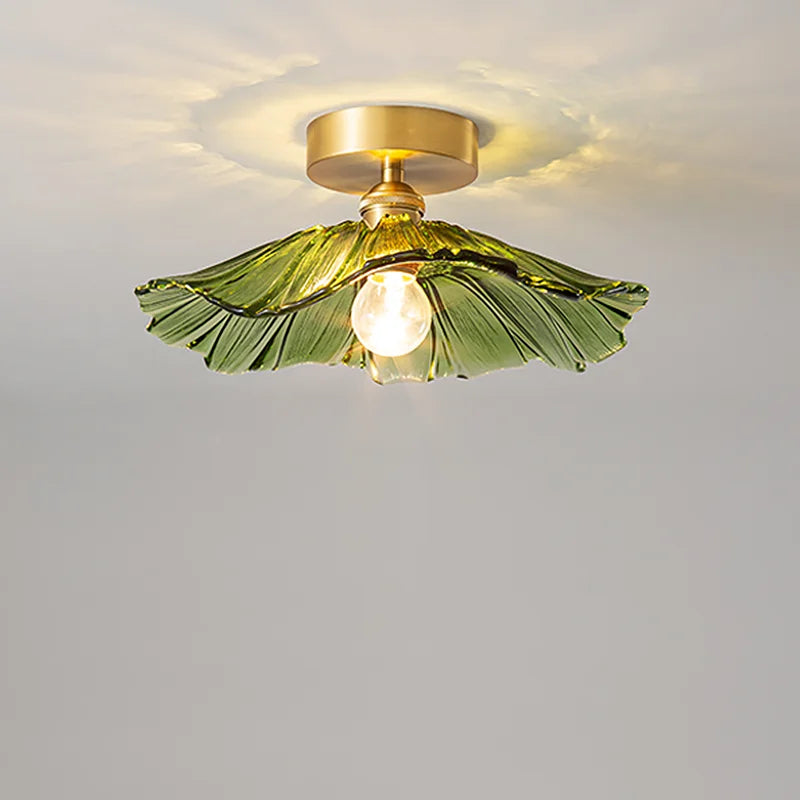 Glass Copper Nordic Ceiling Lamp for Living Room & Balcony.
