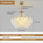 Luxury Cream Wind Crystal Chandelier: High-End Living Room, Dining Room, Bedroom Light