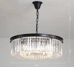 Metal Crystal Pendant Light Chandelier for Living Room, LED Hanging Lamp