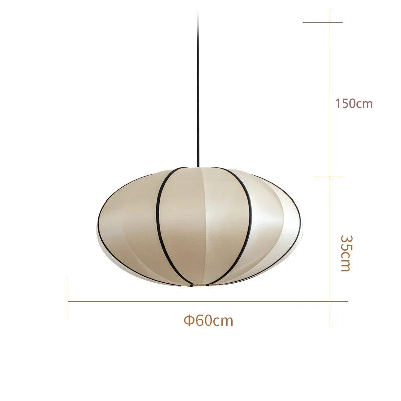 Danish Fabric Pendant Lamp Vintage Chandelier E27 Bulb