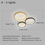 LED Ceiling Chandelier Remote Control Living Room Bedroom Kitchen Lamp White