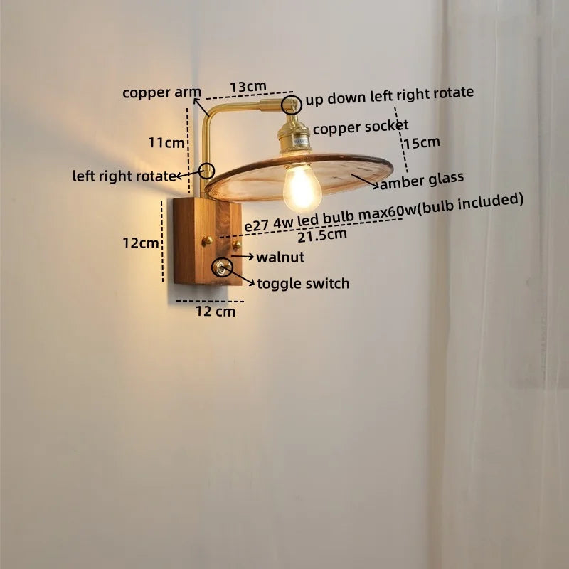 Nordic LED Glass Wall Lamps for Bathroom Living Room Bedroom Stair Light Fixtures