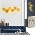 Round Glass Metal Wall Sconce Light for Bedroom Decoration