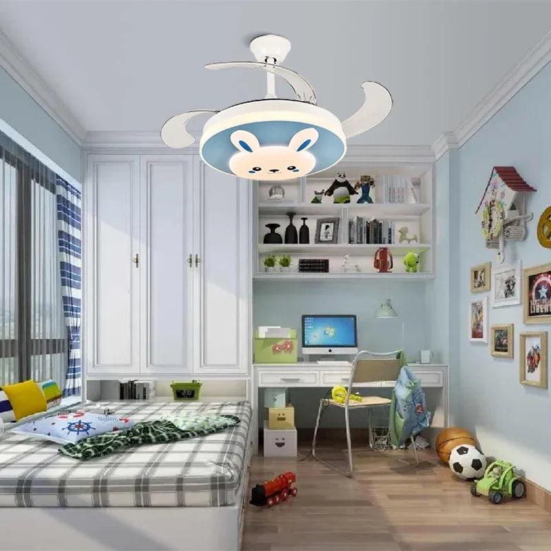 Simple Ceiling Fan With LED Light and Remote Control