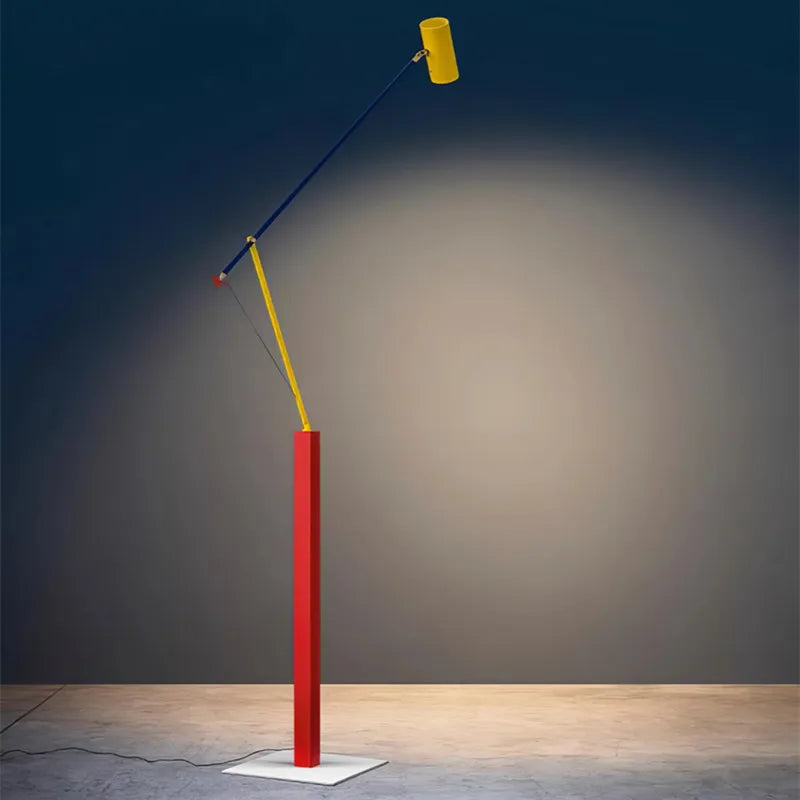 Rainbow Metal Floor Lamp - Height Adjustable, Rotating Joint for Bedroom and Children's Room