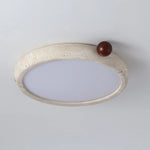 Modern Wood Stone LED Ceiling Light for Bedroom Living Room