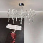 Starry Crystal Chandelier Ceiling Light Luxury Modern Living Room Bedroom Restaurant