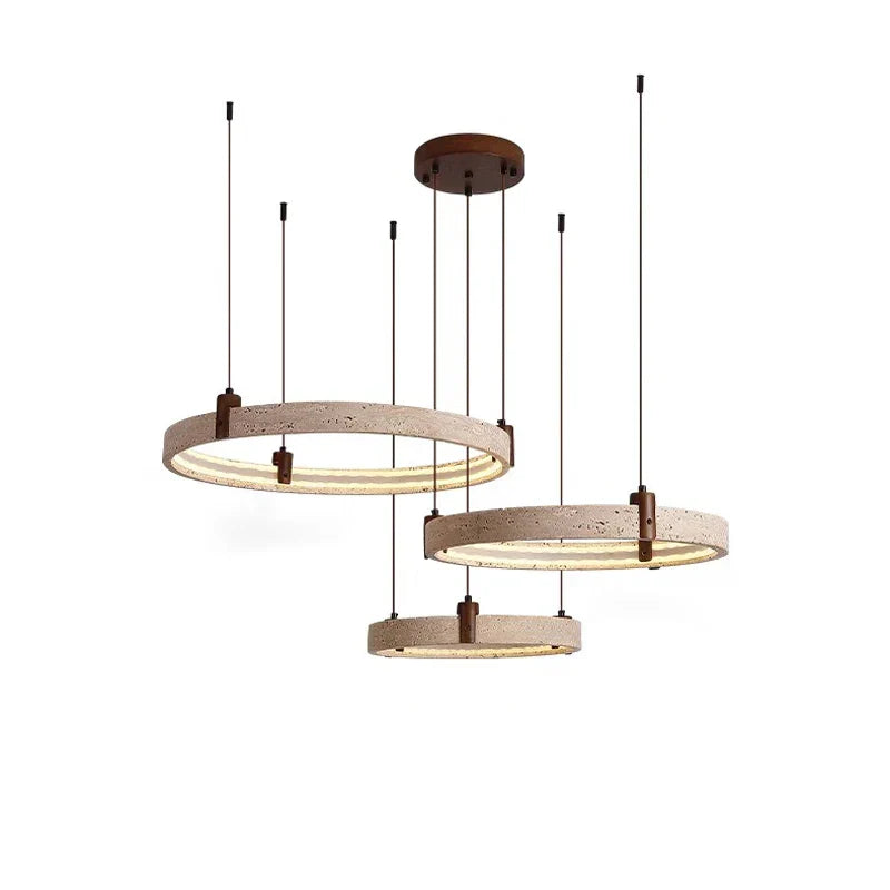Stone Ring LED Chandelier Pendant Light for Living Room