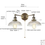 Industrial Vintage Loft 2-Light Plug In LED Wall Lamp