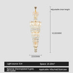 Crystal European Long Chandelier for Elegant Living Room Décor
