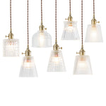 Nordic Style Copper Glass LED Pendant Lights for Living Dining Room